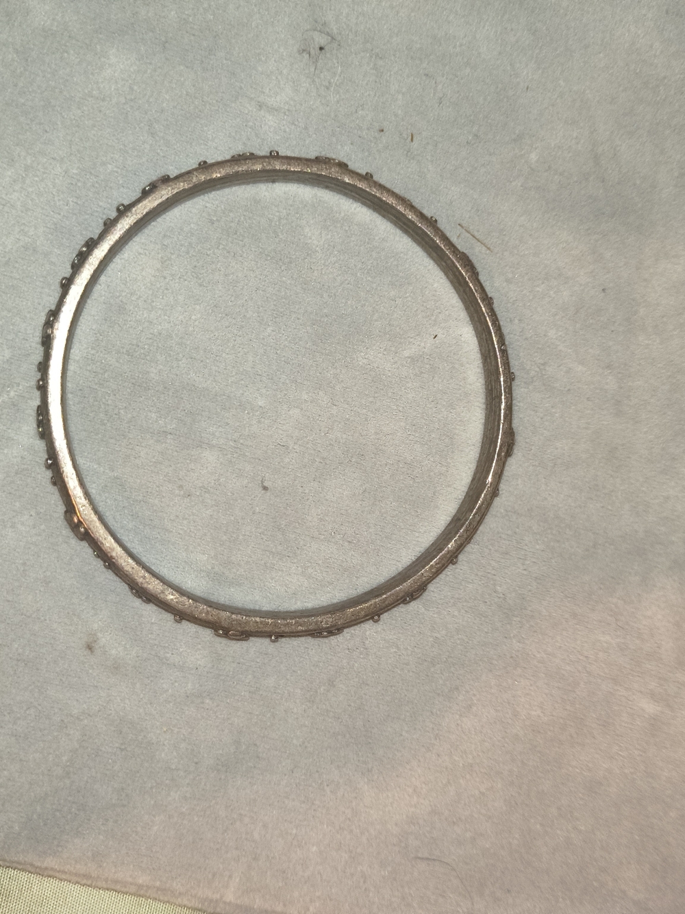 Silver Tone Round Bangle Bracelet